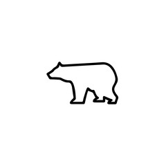sun bear line art vector illustration