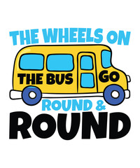 The Wheels on the Bus go round & round T-shirt