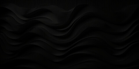 Black wave abstract business tech background. Abstract black wave background. Dark organic smooth line. Abstract black wave paper cut design. Background for banners, posters, flyers, book covers 