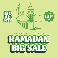 Ramadan special sale discount banner template design