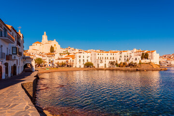 Fototapeta premium Cadaques is a town in the province of Girona, Catalonia, Spain, on the Costa Brava of the Mediterranean