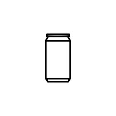 canned drink vector line art illustration