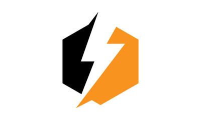 Electric logo design template
