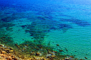 Fototapeta na wymiar Summer landscape, sunny day at the sea in Spain