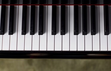piano keys close up