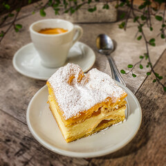 piece of cake with coffee