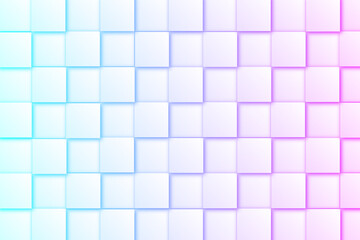 Abstract background with squares. Vector illustration. Blue, pink and white colors.