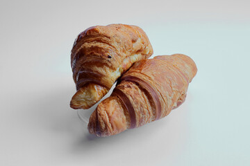 croissant su sondo bianco, croissant on white background
