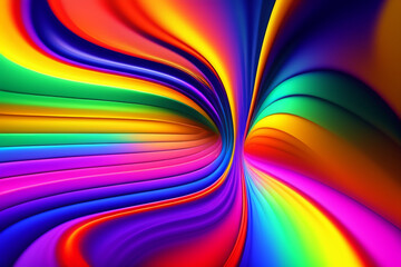 Abstract colorful background with rainbow AI
