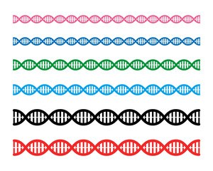 DNA風のライン素材セット