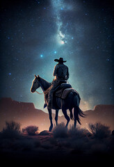 Naklejka premium Riding next to space