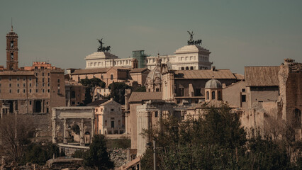 Fototapeta na wymiar Forum Romanum z pałacem weneckim