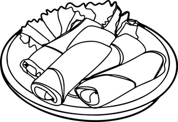 Chinese tradition food dish delicious cuisine asia dinner meal china lunch cooked vector illustration
