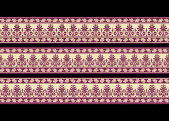 Mughal Floral Motif Border Pattern.Traditional Indian Motif.Traditional Arabic motifsdigital flowers design and leaves motif.beautiful scarf print design for textile