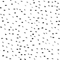 Black uneven specks, spots, blobs, splashes seamless repeat pattern. Free hand drawn speckles, flecks, stains or dots of different size texture. Abstract monochrome background. Raster version.

