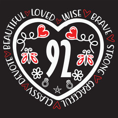 Beautiful love wise brave strong graceful classy devoted  92 svg design 