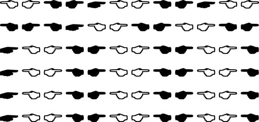 set of black and white hand gestures