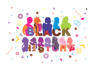 Obraz na płótnie Canvas An abstract vector illustration of Black History Month focussing on the month of February 2023