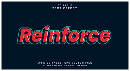Fototapeta premium Editable text style effect - Reinforce text style theme.