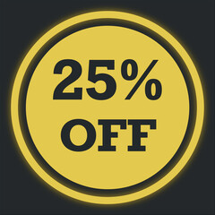 25% off, discount, offer, offer card, deal, promotion, banner 25% off, banner