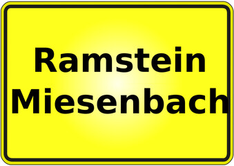 Stadteingangsschild Deutschland Stadt Ramstein - Miesenbach