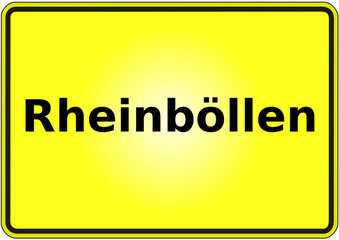 Stadteingangsschild Deutschland Stadt Rheinböllen