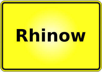 Stadteingangsschild Deutschland Stadt Rhinow