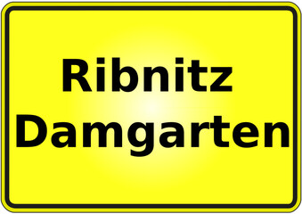 Stadteingangsschild Deutschland Stadt  Ribnitz - Damgarten