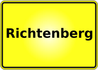 Stadteingangsschild Deutschland Stadt Richtenberg