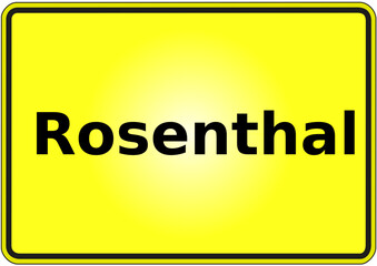 Stadteingangsschild Deutschland Stadt Rosenthal, 