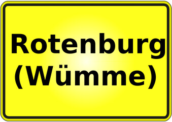Fototapeta premium Stadteingangsschild Deutschland Stadt Rotenburg (Wümme)