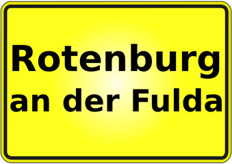 Stadteingangsschild Deutschland Stadt  Rotenburg an der Fulda