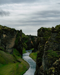 Fototapeta na wymiar Green canyon in Iceland 