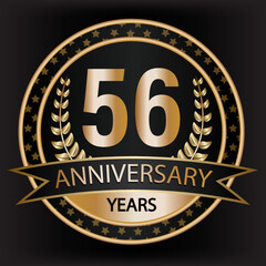 Gradient vector 56 year anniversary and anniversary