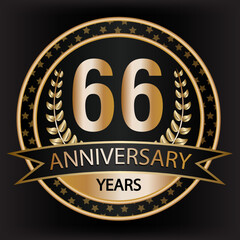 Gradient vector 66 year anniversary and anniversary