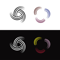 Circle vector logo template design . Circle icon . Circle silhouette 