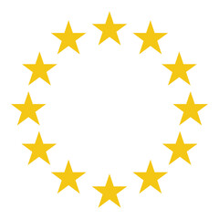 European stars symbol icon - obrazy, fototapety, plakaty