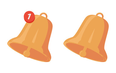 Notification bell icon for incoming inbox message