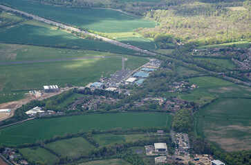 Aerial View of Wycombe Air Park in High Wycombe, Buckinghamshire on a Spring Afternoon - 568490766