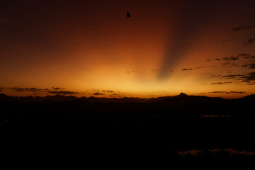 Sunset landscape with beautiful colors