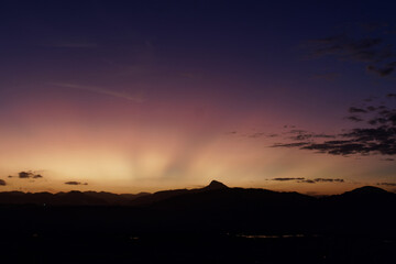 Sunset landscape with beautiful colors