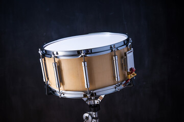 Fototapeta na wymiar handcrafted drum kit. on dark background
