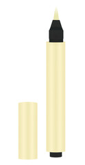 Yellow illumination pen. vector illustration