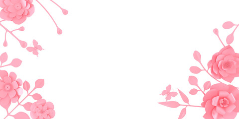 Fototapeta premium access element for Valentine's Day and Mother's Day greeting card, 3D rendering of celebrations on special days.