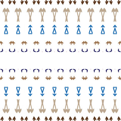 Vector geometric ornament in ethnic style. Seamless pattern with  abstract shapes, repeat tiles. Repeating pattern for decor, fabric,textile and fabric.