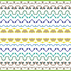 Vector geometric ornament in ethnic style. Seamless pattern with  abstract shapes, repeat tiles. Repeating pattern for decor, fabric,textile and fabric.
