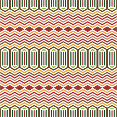 Vector geometric ornament in ethnic style. Seamless pattern with  abstract shapes, repeat tiles. Repeating pattern for decor, fabric,textile and fabric.