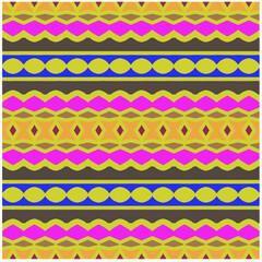 Vector geometric ornament in ethnic style. Seamless pattern with  abstract shapes, repeat tiles. Repeating pattern for decor, fabric,textile and fabric.