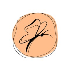 Web icons butterfly in the line style