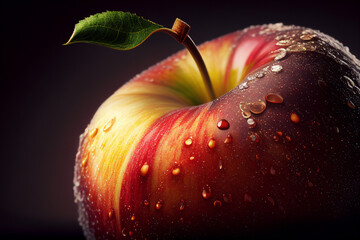 Red Apple fresh and tasty, illustration Generative Ai